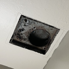 this is a picture of the hole where the fan goes in my bathroom