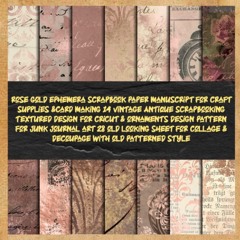 ✔Read⚡️ rose gold ephemera scrapbook paper manuscript for craft supplies &card making