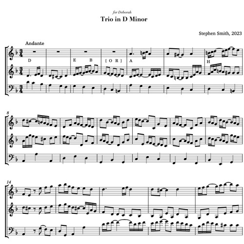 Trio movement In D Minor