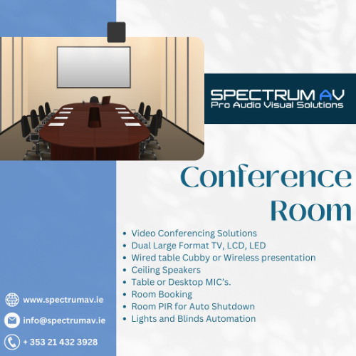 Conduct Smart Meetings with Conference and Meeting Rooms Designed by Spectrum AV!