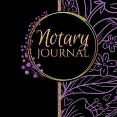 FREE EBOOK 💚 Notary Journal: Hardcover Purple Notary Log Book For Women Signing Agen