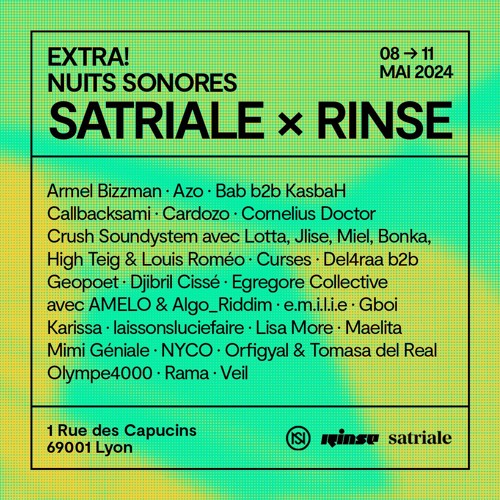 Egregore Collective avec AMELO & Algo_Riddim : Takeover Nuits Sonores @ Satriale - 10 Mai 2024