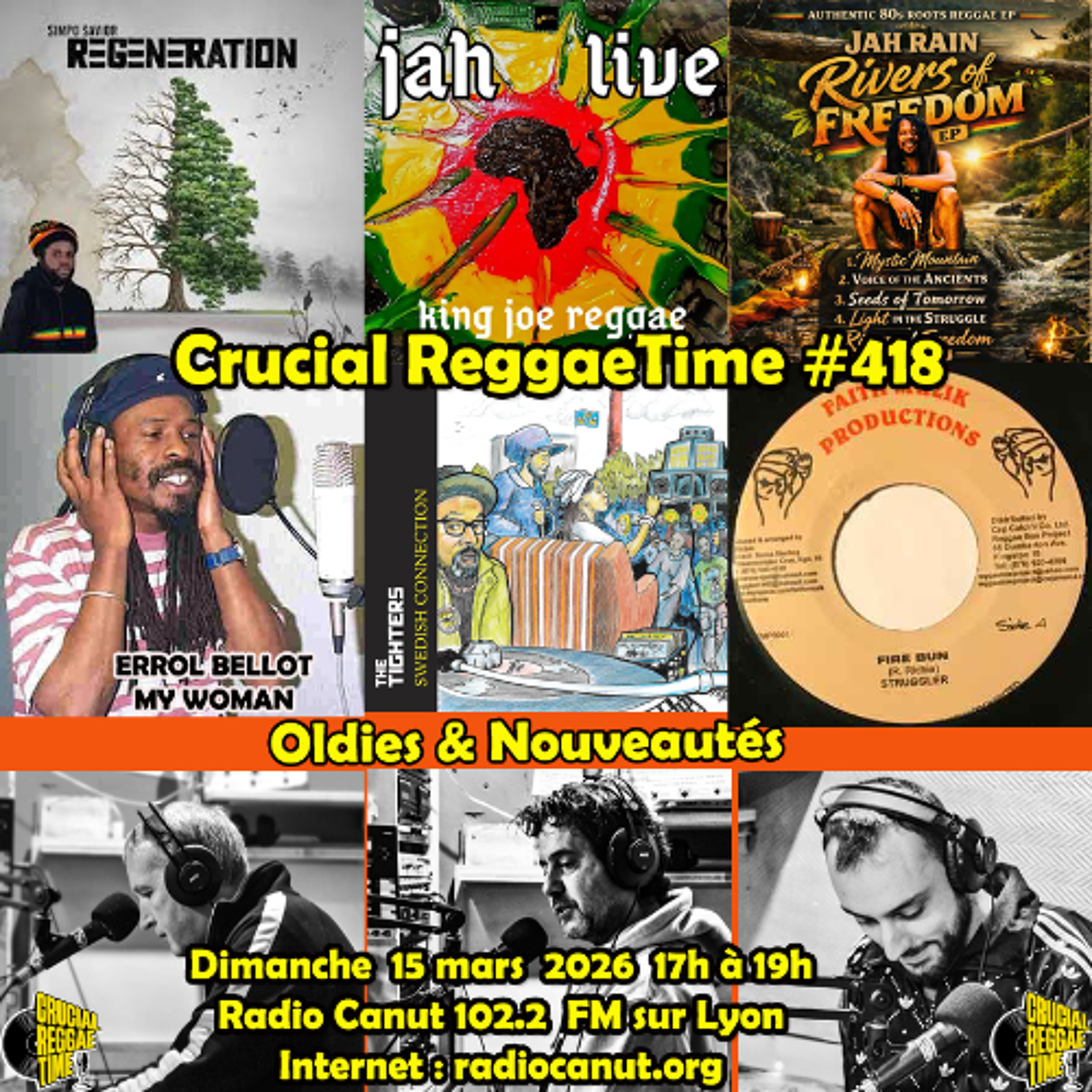 Crucial Reggae Time #418 15032026 2h Oldies & Nouveautés