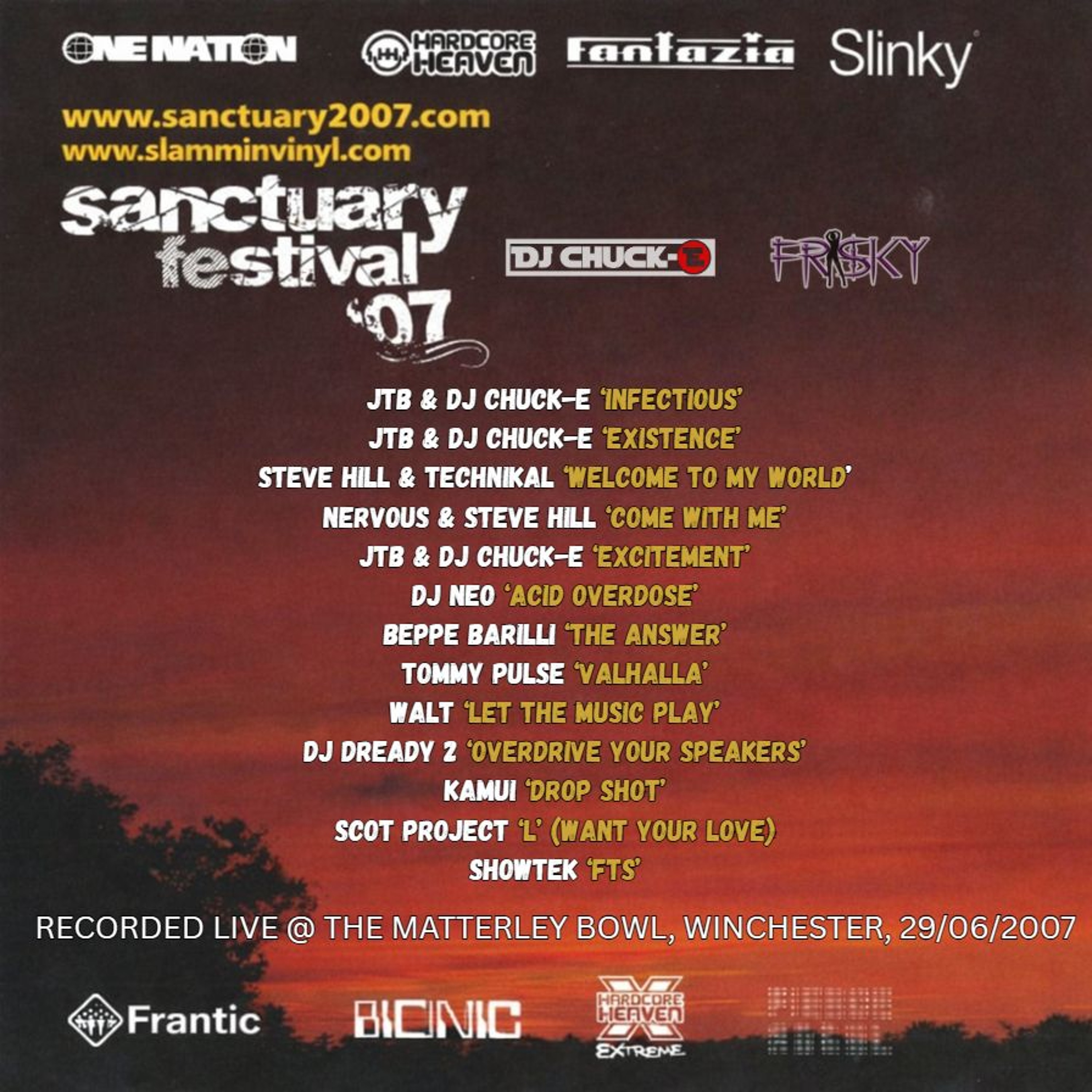 DJ Chuck-E b2b DJ Frisky Feat MC Shocker, Live @ Sanctuary Festival, 29/06/2007 episode artwork