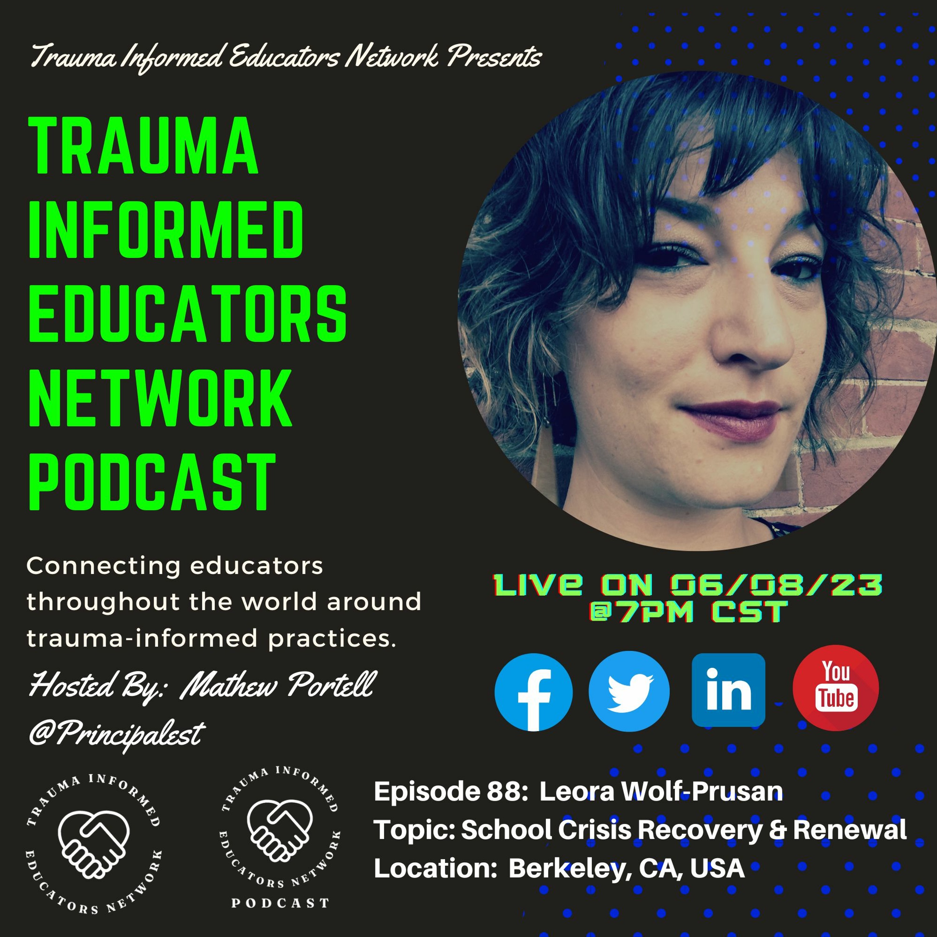 Episode #88:  Leora Wolf-Prusan- Trauma Informed Educators Network Podcast