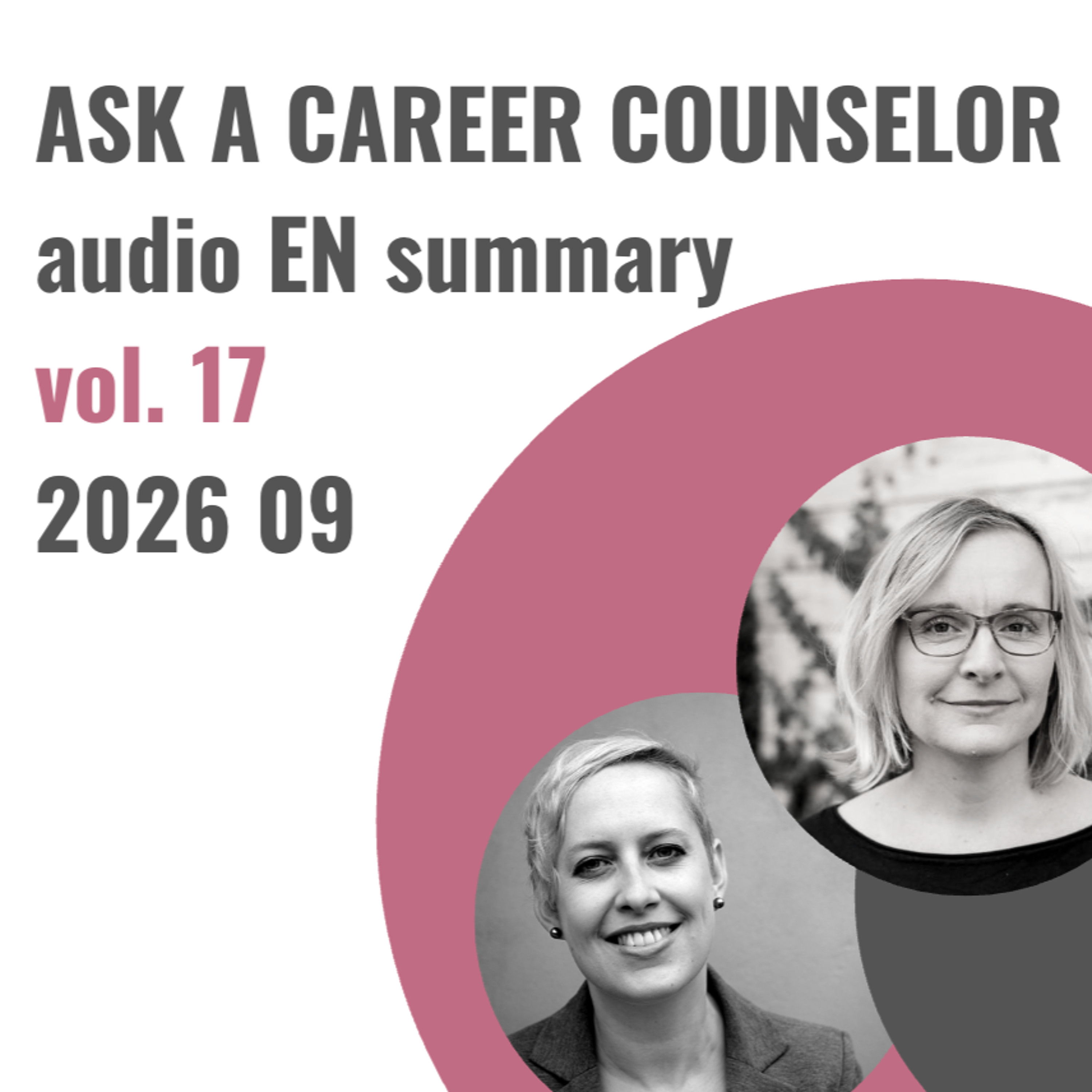 2026 0914 ASK A CAREER COUNSELOR audio EN summary