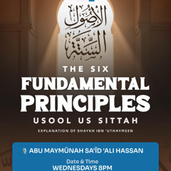 The Six Principles | Read by Abu Maymūnah Sa'īd 'Ali Hassan: Lesson 6