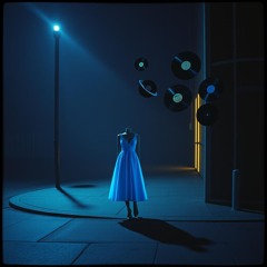 Girl in the blue dress