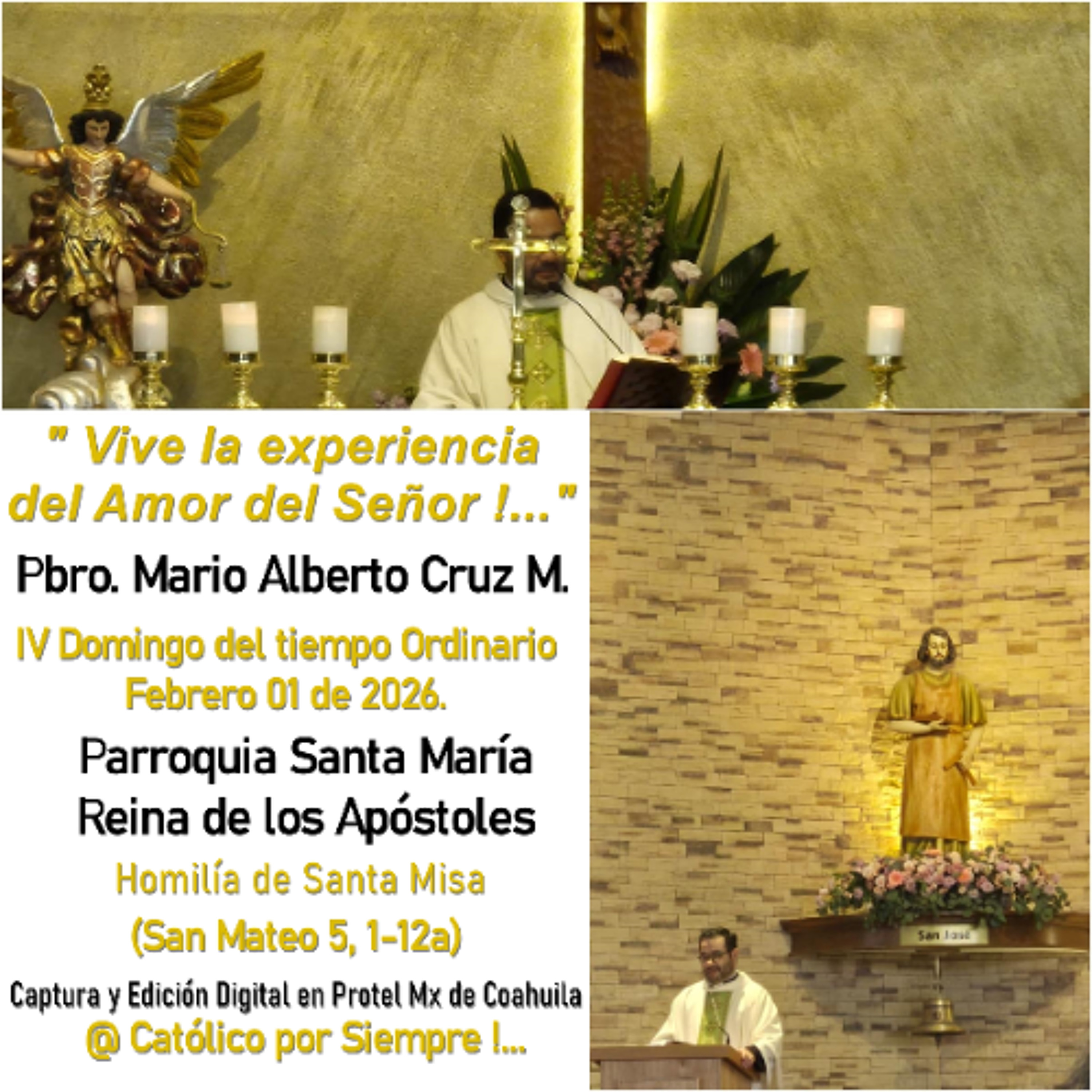 Podcast # 985 Evangelio y Homilía del 01 de Febrero, 2026 - Pbro. Mario Cruz - #SomosSamara