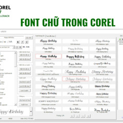 Bộ font chữ chuẩn Corel