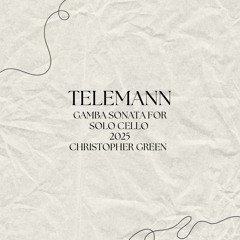Telemann Solo Suite for Cello in D Major, Complete Work
