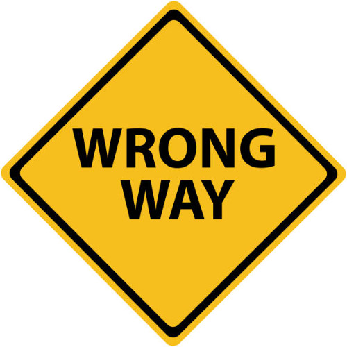wrong way