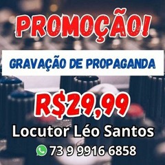 Locutor: gravação de vinheta propaganda comercial