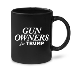 Gun Owners for Trump Black Coffee Mug