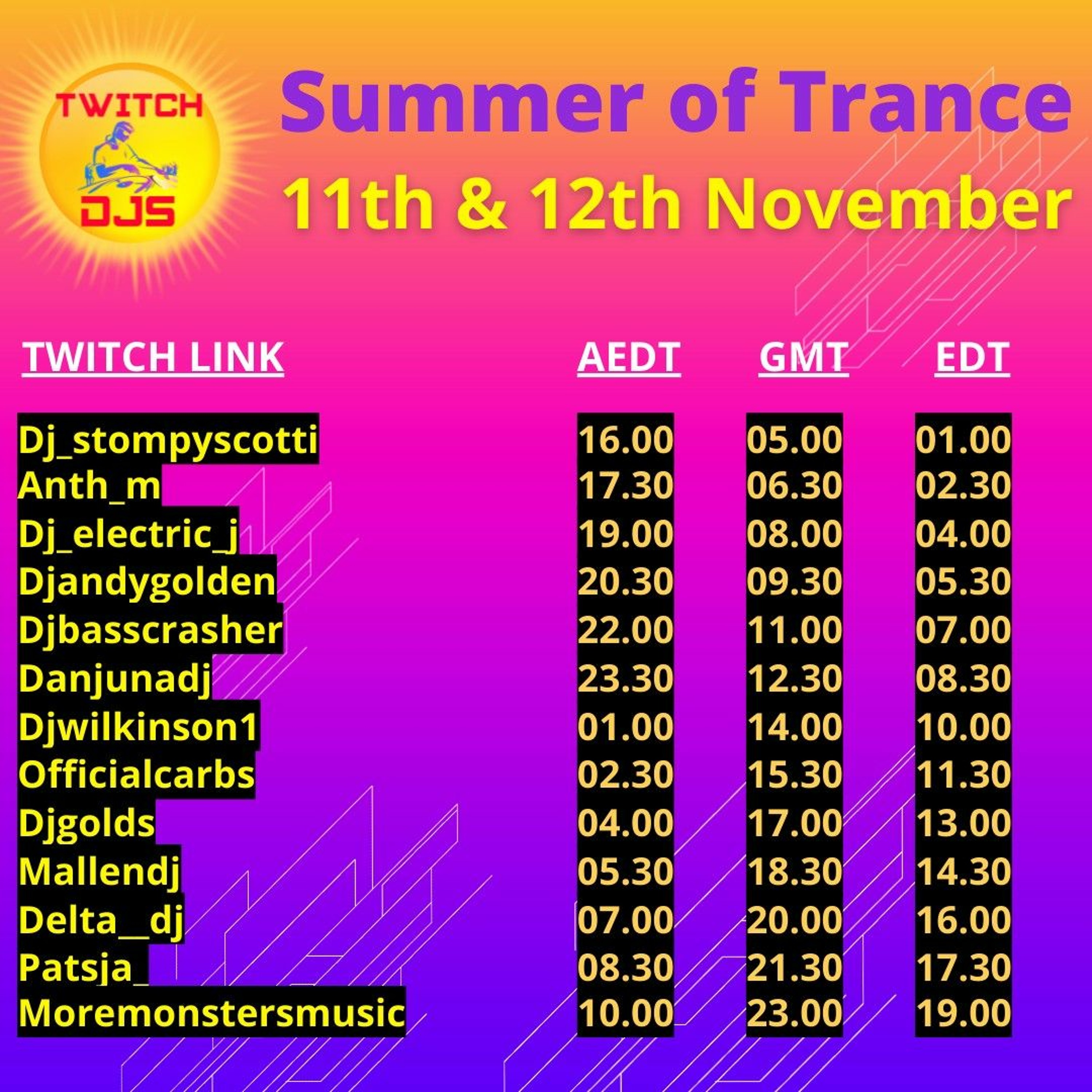 TWITCH DJS SUMMER OF TRANCE episode artwork