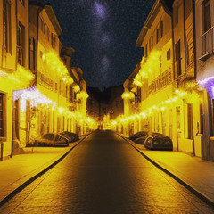 Gelbe Lichter in Der Stadt