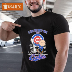 Peanuts Snoopy And Charlie Brown Life Is Better With Chicago Cubs Shirt