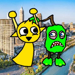 best friends with a sprunki