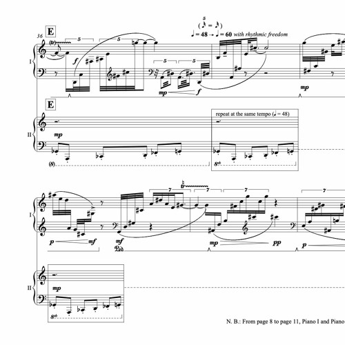 Due Corde (2002) for two retuned pianos in 19-tone equal temperament