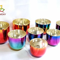 クリスタルボウル チャクラ・オクターブ８個セット CB231091-SET8