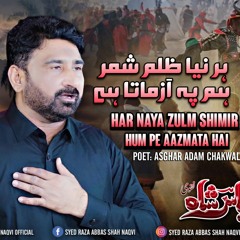Har Naya Zulm Shimir Hum Pe Azmata Hai Syed Raza Abbas Shah | Urdu Noha 2021