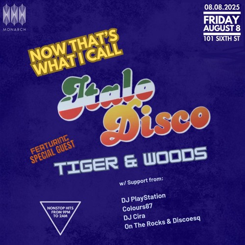 Live @ Tiger & Woods (Monarch SF, 08.08.2025)