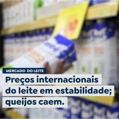 Preços internacionais do leite em estabilidade; queijos caem