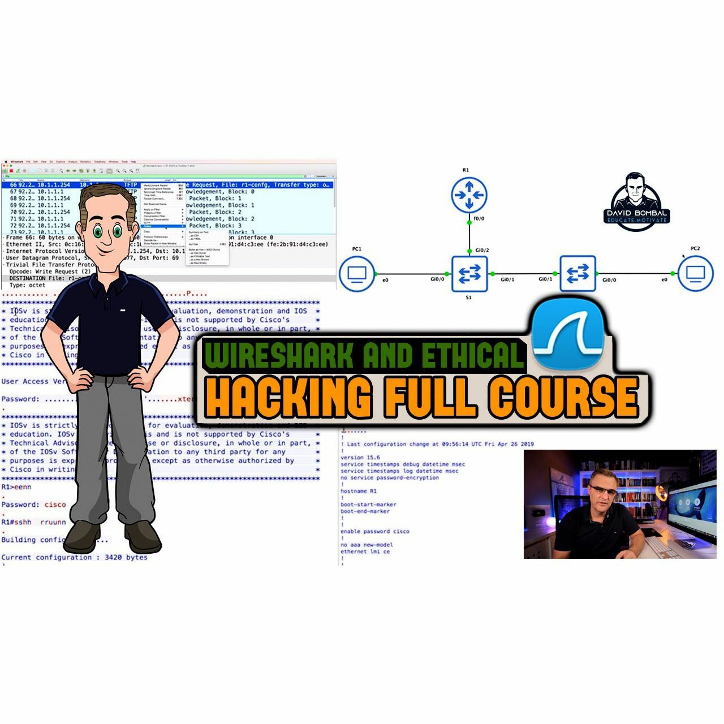 cover of episode #186: Wireshark Display Filters | Free Wireshark and Ethical Hacking Course: Video #4