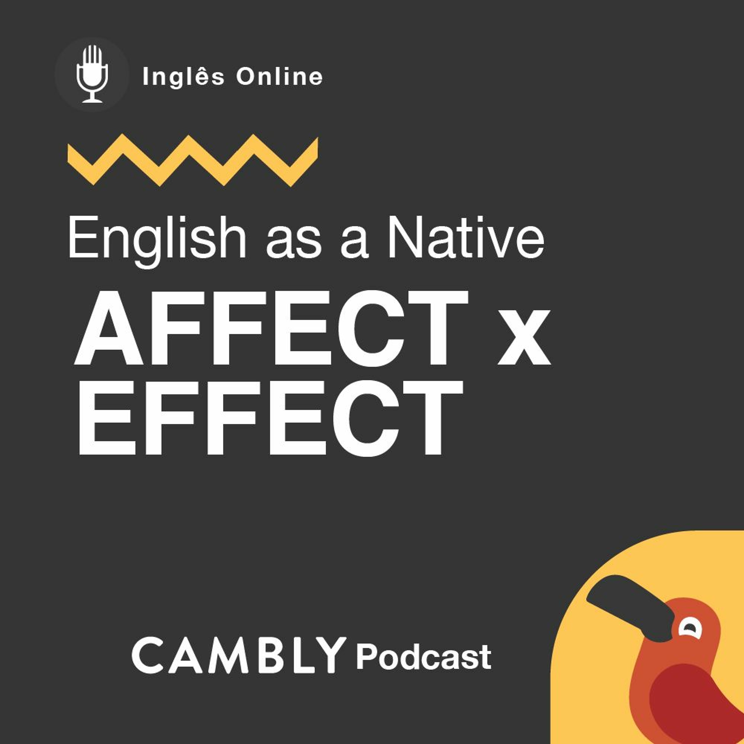 Ep 274. Você sabe a diferença entre"EFFECT e AFFECT"?| English as a Native