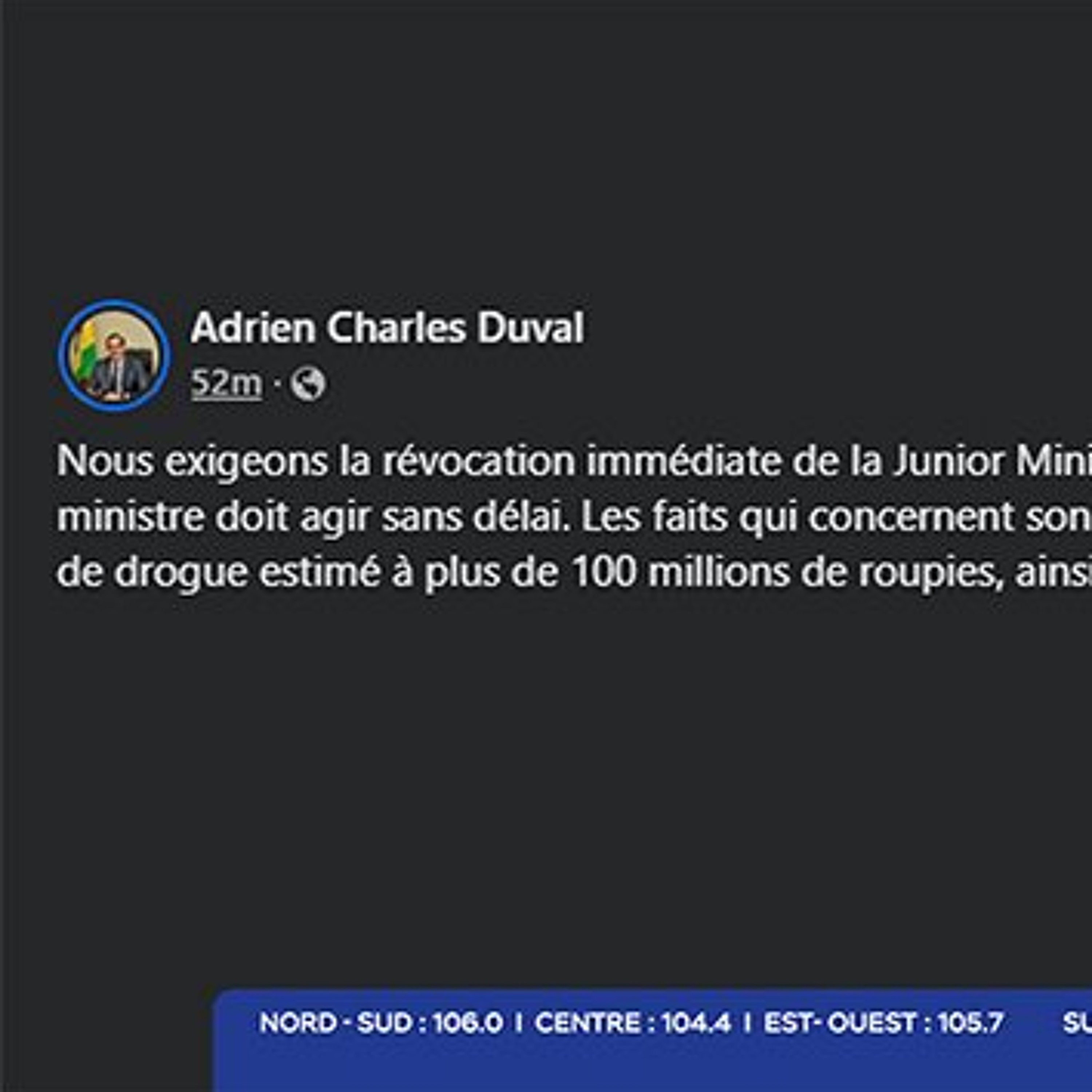 Arrestation de l’époux de la Junior Minister : Adrien Duval réclame la révocation immédiate de Véronique Leu Govind episode artwork