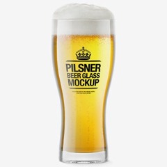 Download Free Pilsner Beer Glass Mockup Cup & Bowl Mockups PSD Templates