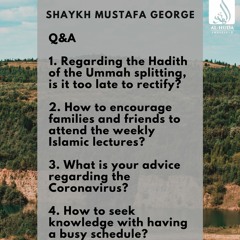 A MUST LISTEN Q&A! - Shaykh Mustafa George- Shaykh Mustafa George