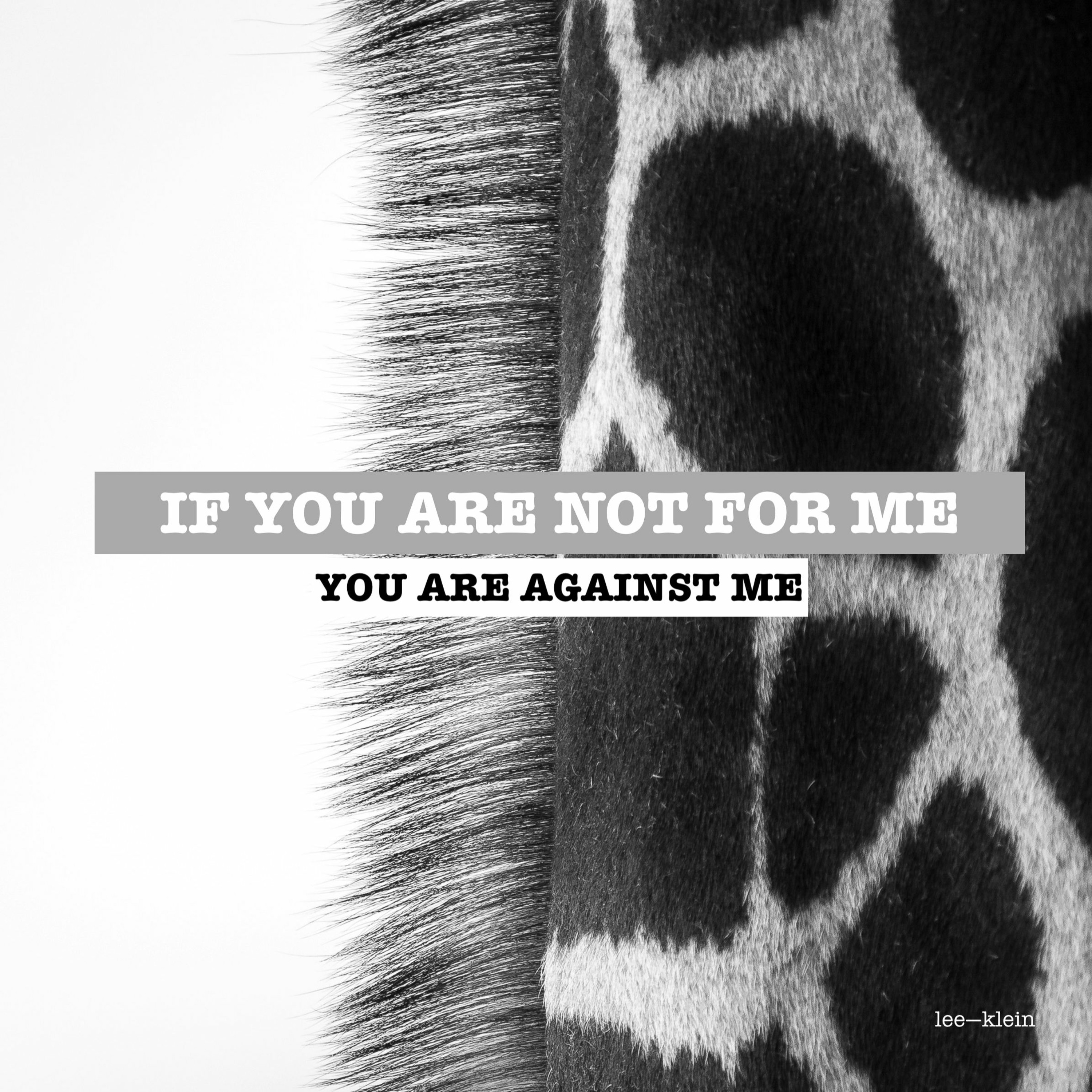 IF YOU ARE NOT FOR ME YOU ARE AGAINST ME episode artwork
