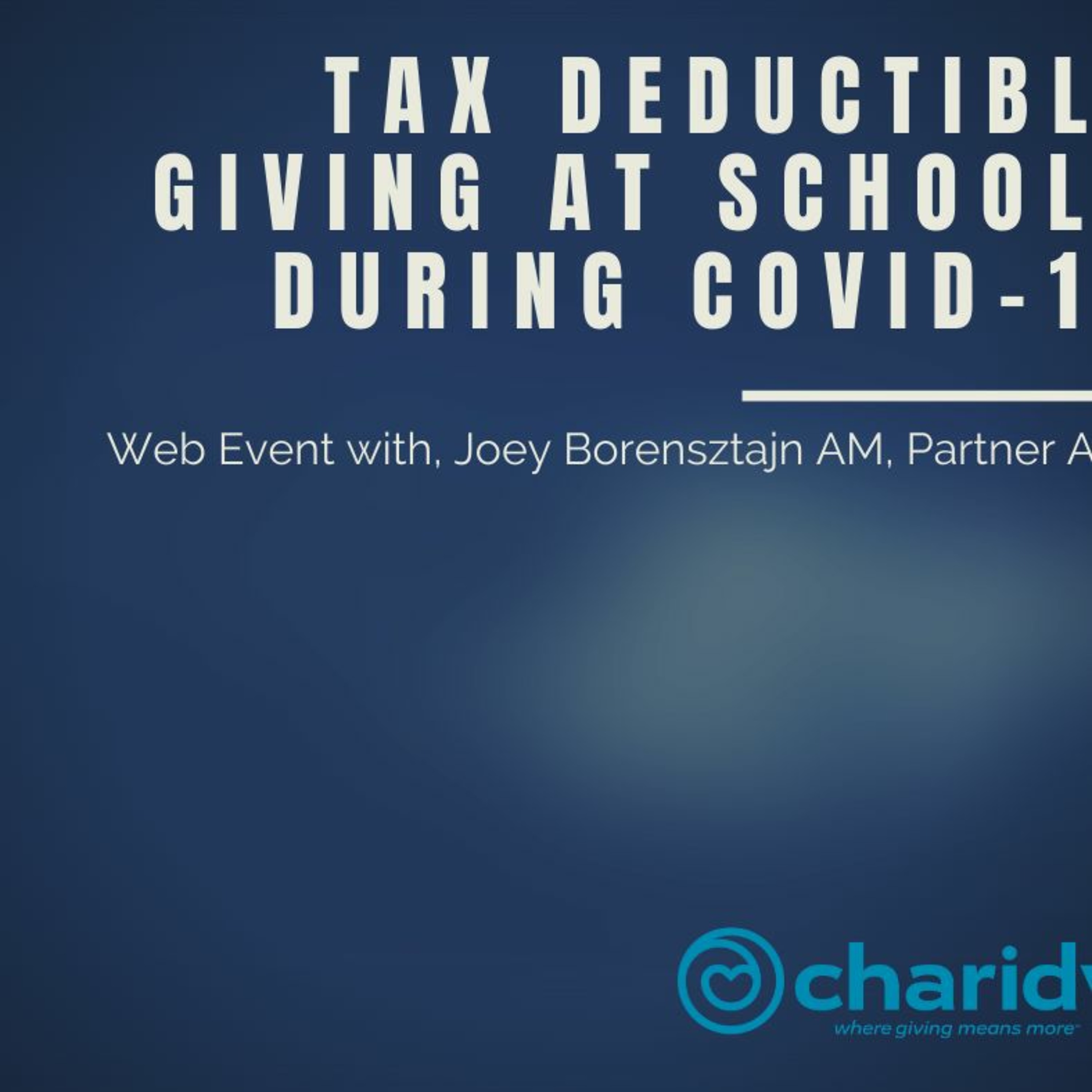 Tax Deductible Giving At Schools episode artwork