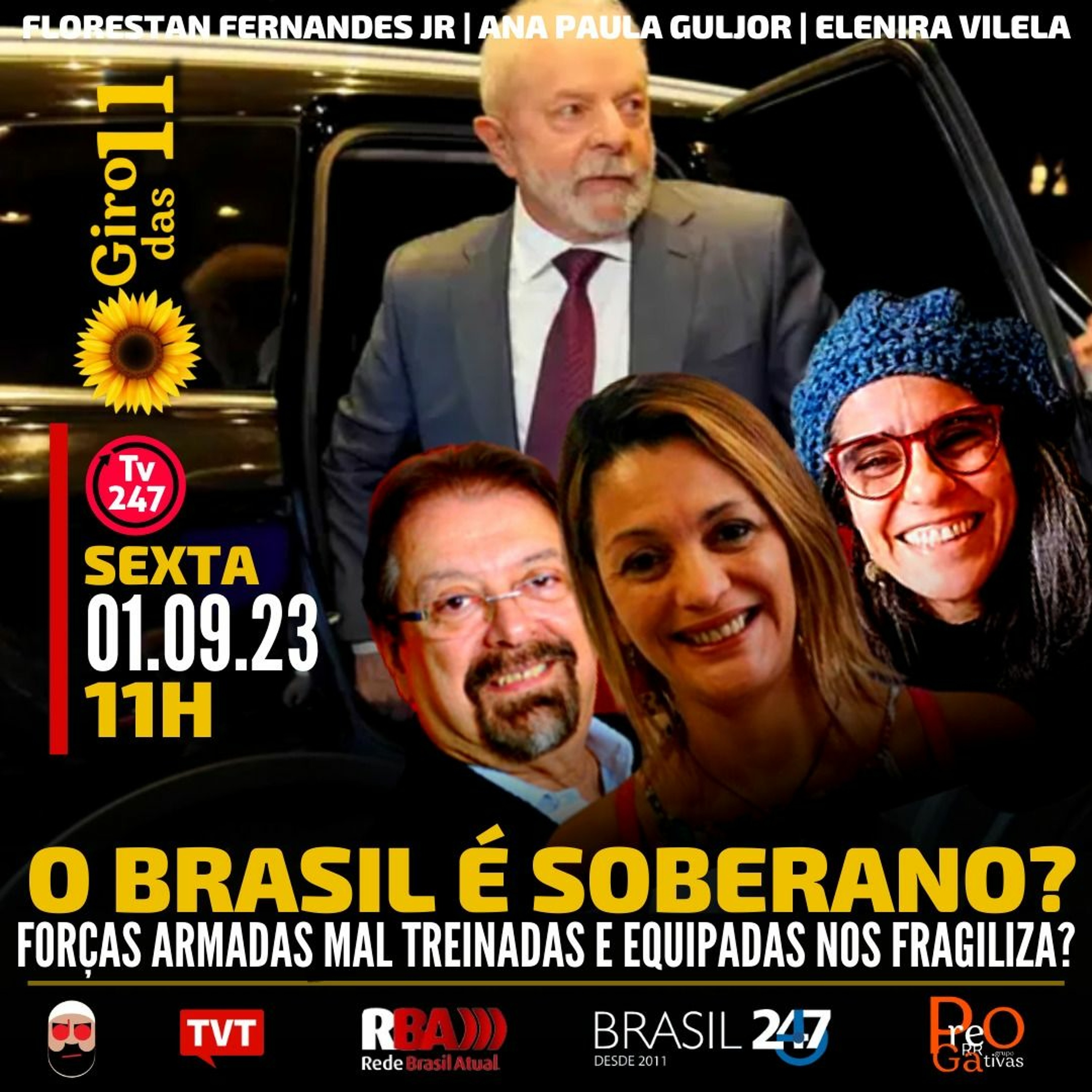 Giro das 11: O Brasil é soberano? Com Elenira Vilela e convidados