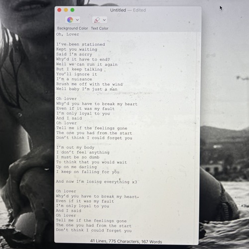 oh, lover (demo)