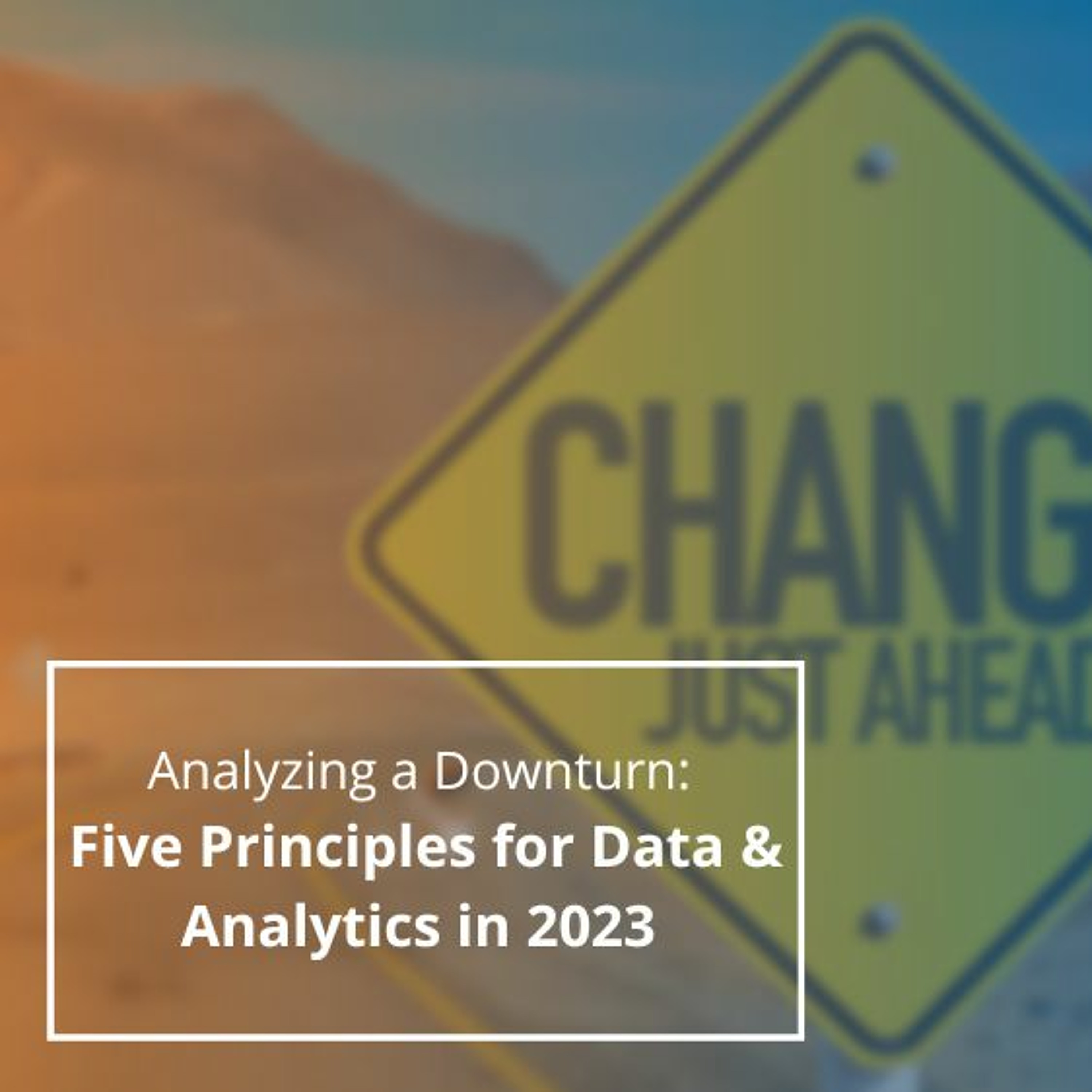Analyzing a Downturn: Five Principles for Data & Analytics in 2023 - Audio Blog