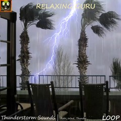 Loud Thunderstorm Sounds with Rain, Fierce Wind, Heavy Thunder and Lightning Noises - LOOP