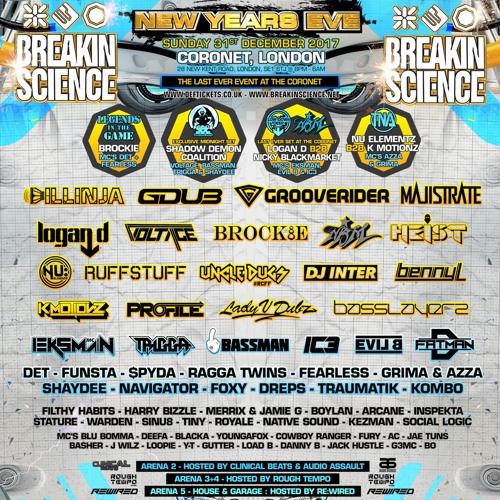 Logan D x Eksman x Evil B - Last Ever Event At The Coronet NYE 2017-18