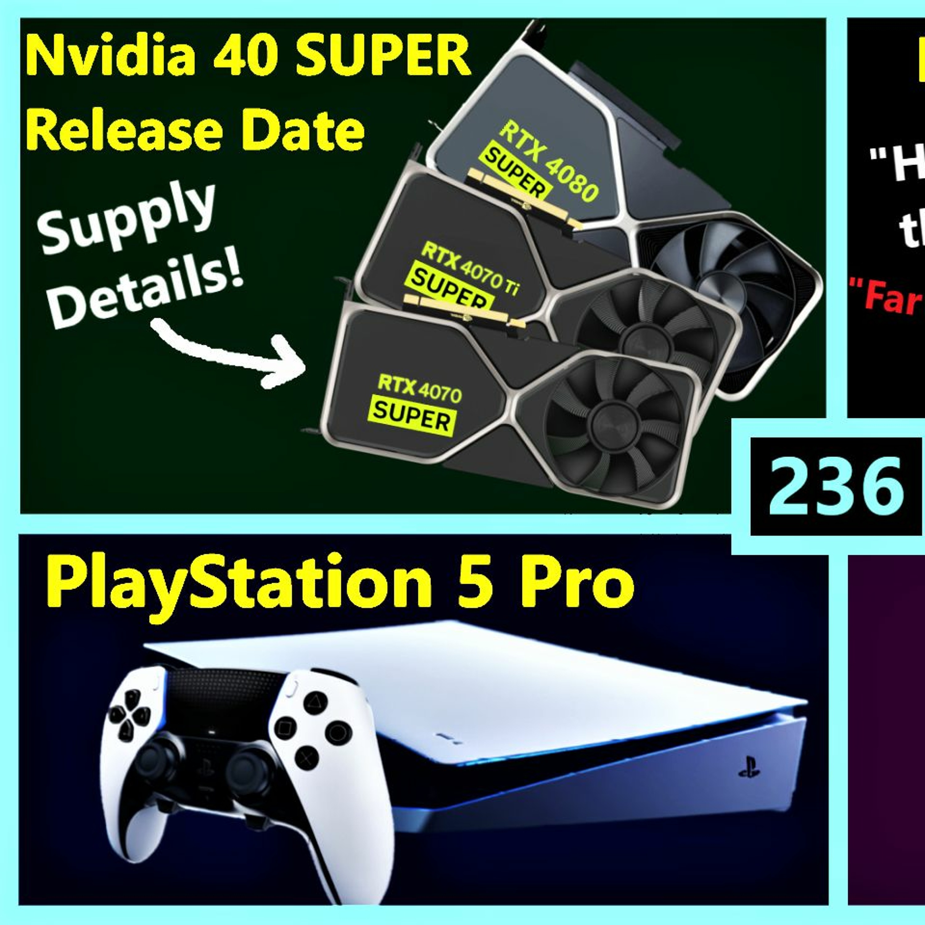 236. Nvidia 4070 SUPER Release Date, Meteor Lake Review, PS5 Pro, Intel Emerald Xeon