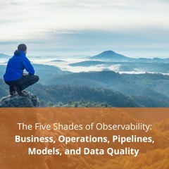 The Five Shades of Observability: Business, Operations, Pipelines, & Data Quality - Audio Blog