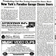 Larry Levan- The Final Night of Paradise // 26.09.1987// Best Sound Quality