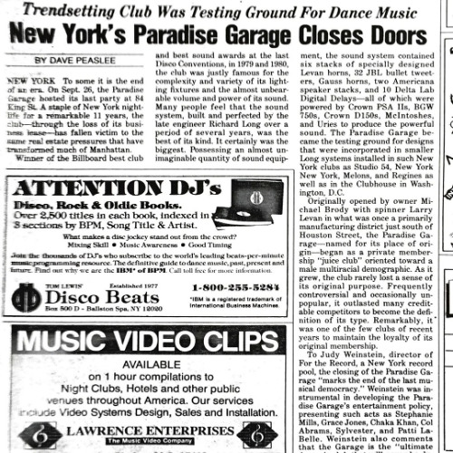 Larry Levan- The Final Night of Paradise // 26.09.1987// Best Sound Quality