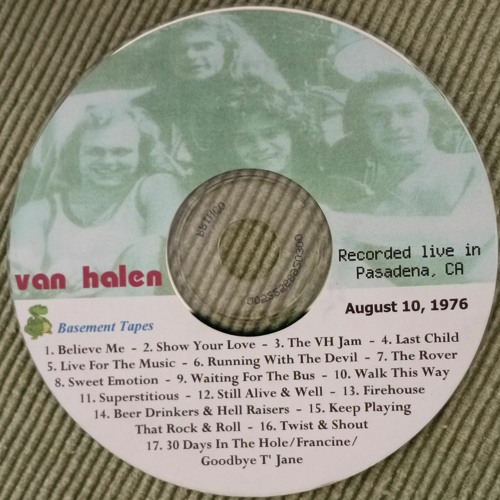 VAN HALEN LIVE PASADENA 1976 BOOTLEG