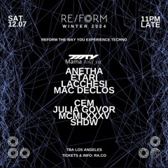 RE/FORM Winter 2024 DJ Contest: Thot Chamber