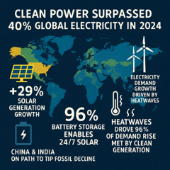 Clean Power Reaches 40% Global Electricity Review 2025
