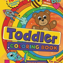 Audiobook Toddler Coloring Book: For kids ages 1-4, 100 fun pages of letters,