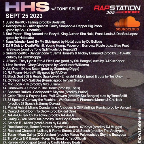 Hip Hop Stacks with Tone Spliff - 09/25/23