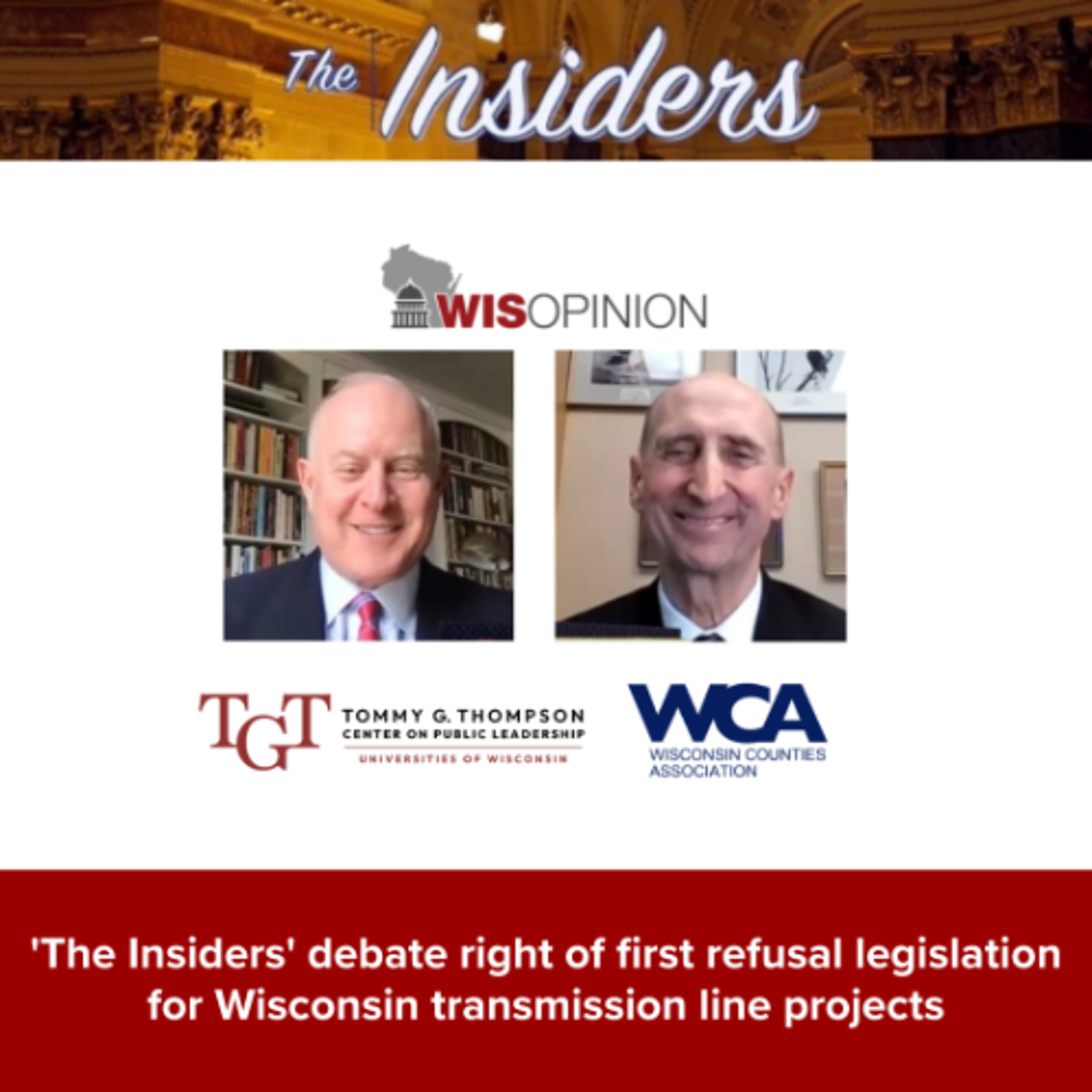 'The Insiders' debate right of first refusal legislation for Wisconsin transmission line projects episode artwork