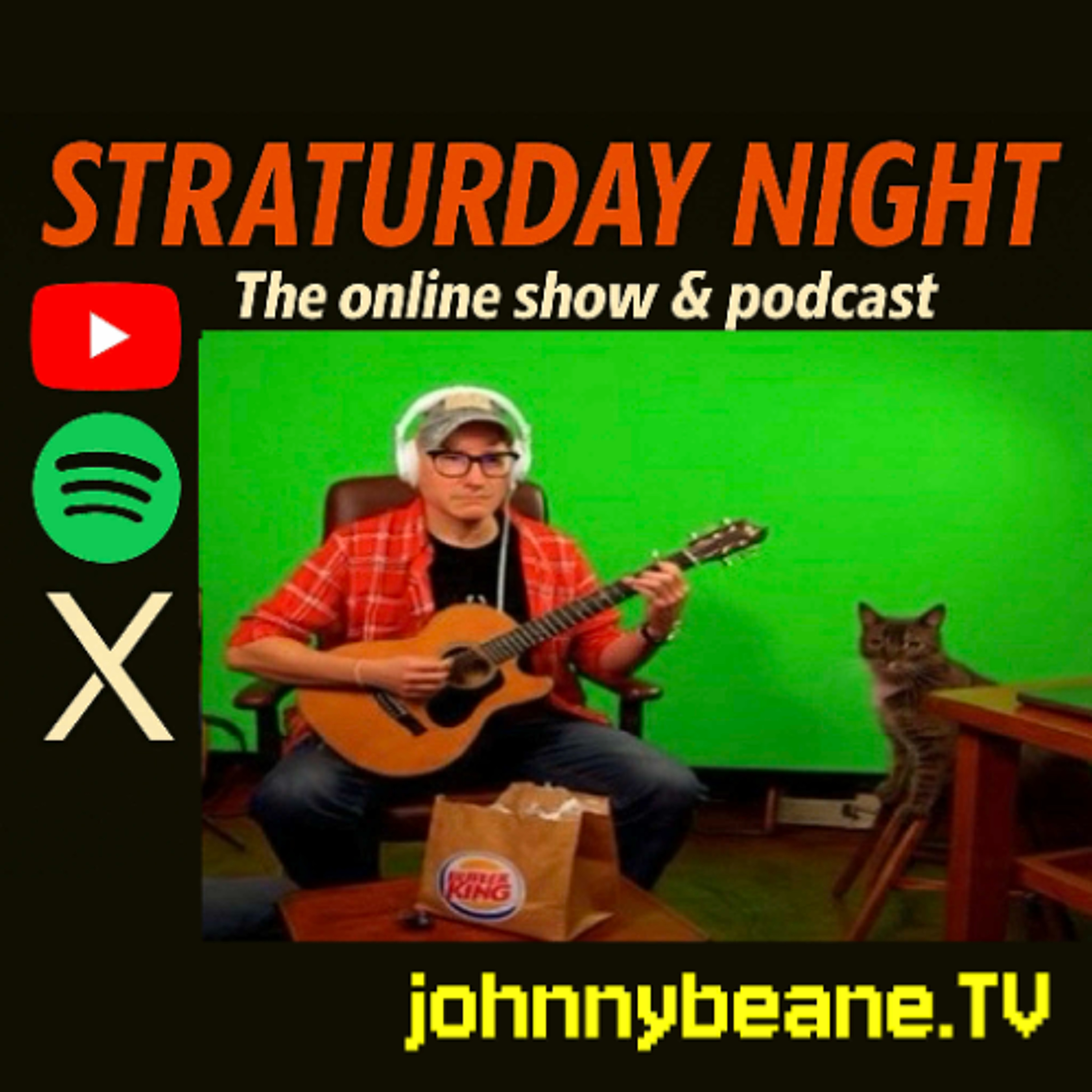 🎸Straturday Night: New Intro, #StreamYard Secrets, Guitar Mods & Burger King Jam! 🎸🍔🐾 10/11/25 episode artwork
